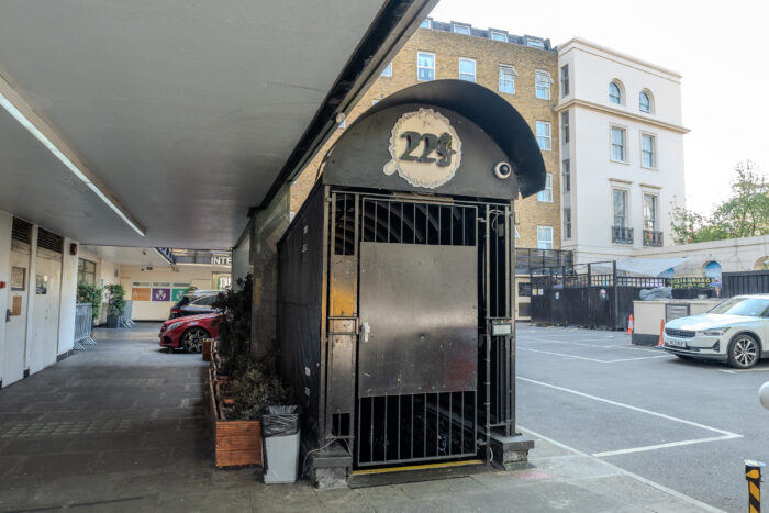 The entrance to the 229 on Great Portland Street.